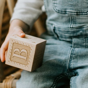 personalized BOY BIRTH BLOCK a solid hardwood keepsake block for baby, heirloom gift with birth details, extra large, six sides engraved image 7