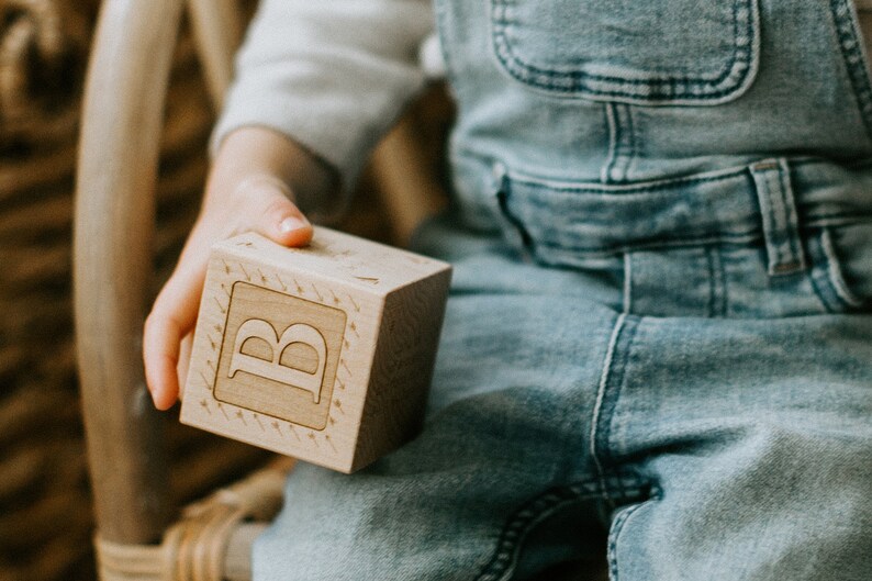 personalized BOY BIRTH BLOCK a solid hardwood keepsake block for baby, heirloom gift with birth details, extra large, six sides engraved image 7