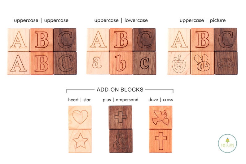 personalized wooden name block sets natural wood toys, hardwood letter alphabet blocks for baby and toddler, any number 1 40 blocks zdjęcie 2