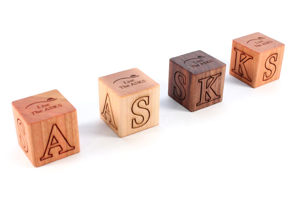 engraved wooden blocks