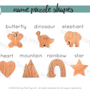 wooden name puzzle a personalized wood toy for child, custom cutout wood alphabet letters and educational toy you choose 3-9 characters image 5