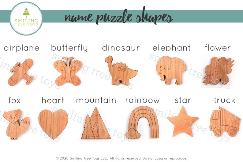 wooden name puzzle a personalized wood toy for child, custom cutout wood alphabet letters and educational toy you choose 3-9 characters image 5