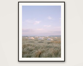 Clouds in the Meadow Art Print | Surreal Pastoral Landscape (Digital Download)