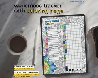 Come funziona Work Tracker Digital, diario dell'equilibrio tra lavoro e vita privata, registro quotidiano dell'umore, agenda per iPad e tablet Android