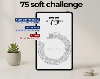 75 Soft Challenge | Digital Tracker for Android Tablet | Compatible with Xodo, Adobe Acrobat and Foxit (PDF)