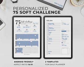 75 Soft Challenge | Digital Habit Tracker for Android Tablet | PDF compatible with Xodo, Adobe Acrobat & Foxit