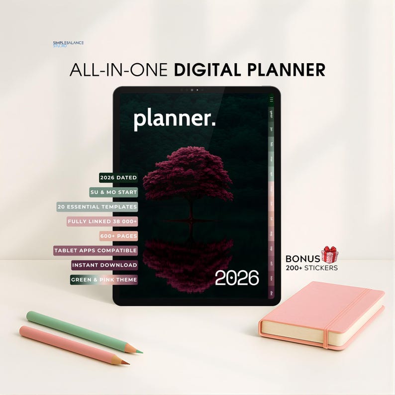 Digital Planner 2026 | All-in-one Dated Notebook for Ipad, Android, and ...
