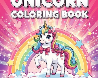Unicorn Coloring Pages for Kids, 80+ Designs (Digital Download)