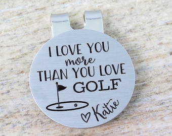 Personalized Golf Ball Marker, Custom Engraved Anniversary Gift for Him