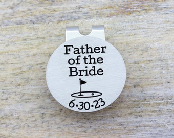 Father Of The Bride Gift, Bride to Dad Gift, Golf Ball Markers, Golf Gifts, Gifts for Dad from Daughter, Wedding Gift