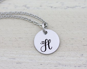 Initial Necklace, Custom Letter Necklace, Initial Charm, Personalized Necklace, 21st Birthday Gift for Her, Coworker Gift