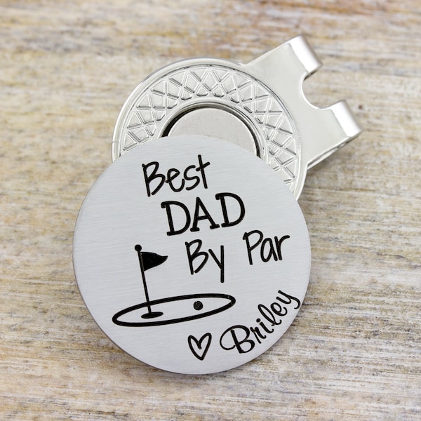 Golf, Personalized Gifts for Dad, Golf Ball Marker, Personalized Gift, Golf Gifts, Birthday, Dad Gift, Best Dad by Par, Fathers Day Gifts