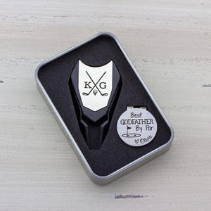 Godfather Gift Proposal, Personalized Golf Ball Marker Divot Tool Golf Gifts for Men, Best Godfather by Par