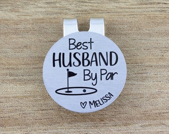 Personalized Golf Ball Marker, Golf Gift for Husband, Ball Marker Hat Clip, Golf Gifts for Men, Anniversary Gift for Husband