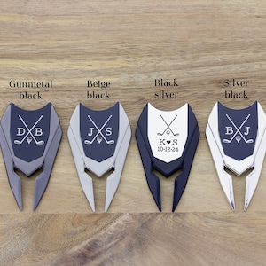 4 different color divot tools to choose from. gunmetal/black, beige/black, black/silver, silver/black