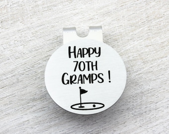 70th Birthday Gift for Men, Golf Ball Markers, Golf Gifts for Men, Personalized Gift, Grandpa Gift, Birthday Gift