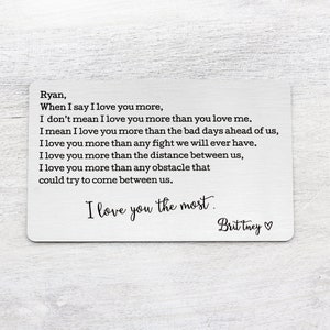 Tarjeta de billetera personalizada grabada como regalo, regalo para el novio de la novia el día de la boda, regalo para el esposo