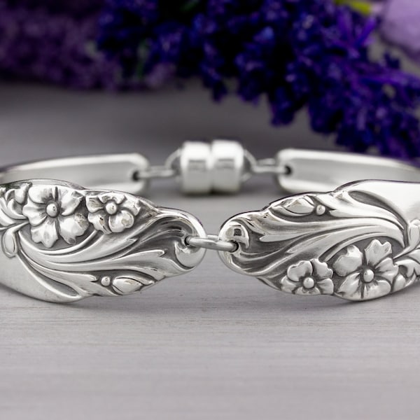Vintage Silverware Spoon Bracelet: Evening Star 1950, Handmade Jewelry