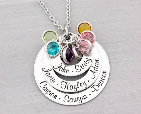 personalized name necklace for mom