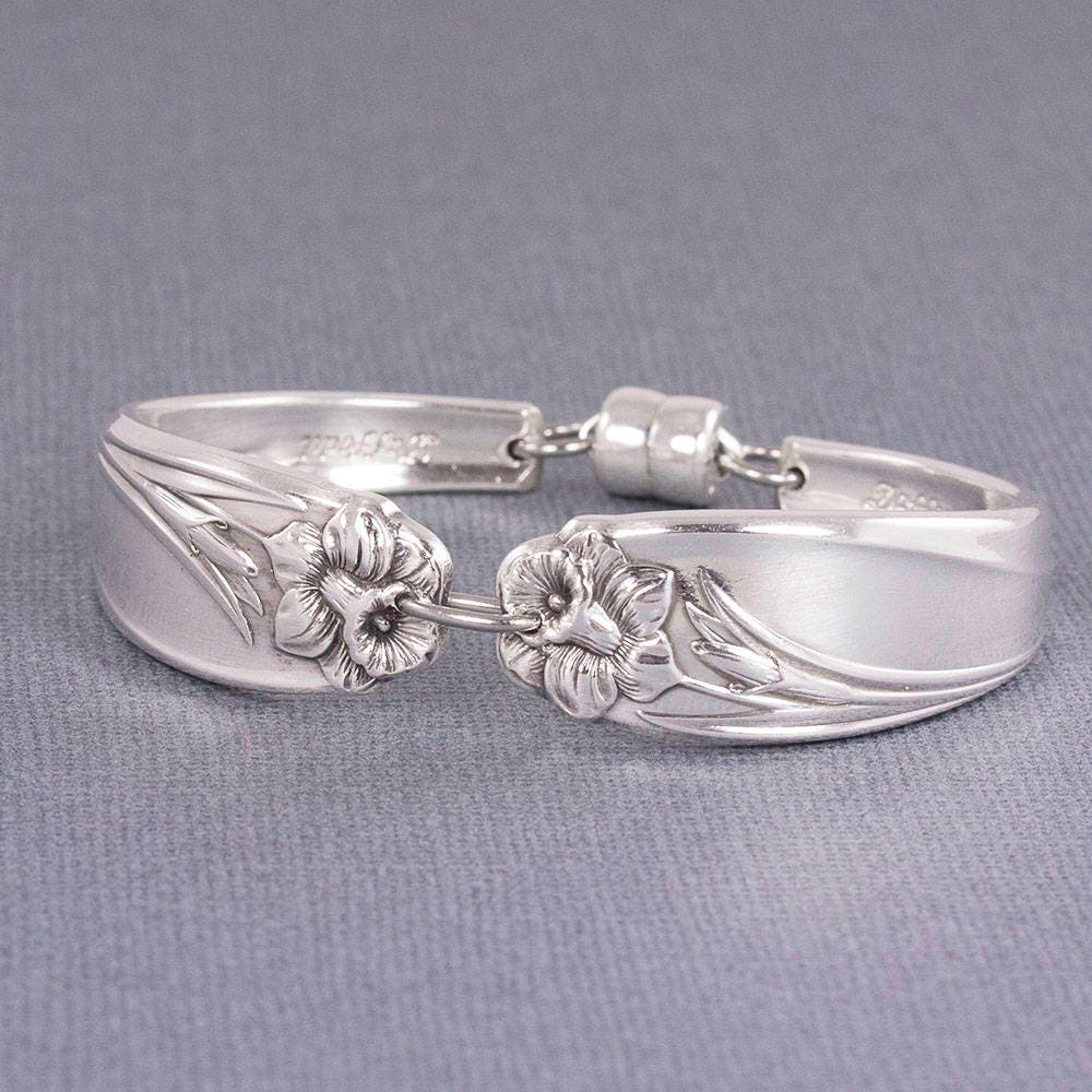 Silverware Jewelry Spoon Bracelet Daffodil Silverware Etsy