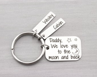 Personalized Key Chain - Custom Key Chain for Men - Personalized Fathers Day Gift - Gift for Him - Gift for Dad