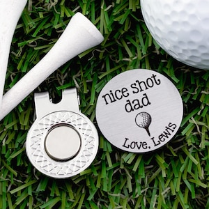 Golf Ball Marker Golf Gifts for Men, Personalized Dad Golf Gift, Grandpa Gift, Fathers Day Gift, Custom Engraved Golf Gift for Dad