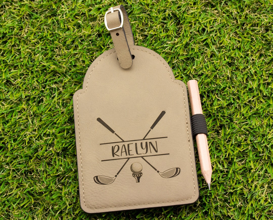 Personalized Golf Bag Name Tag Tee Holder With Pencil Golfer Etsy
