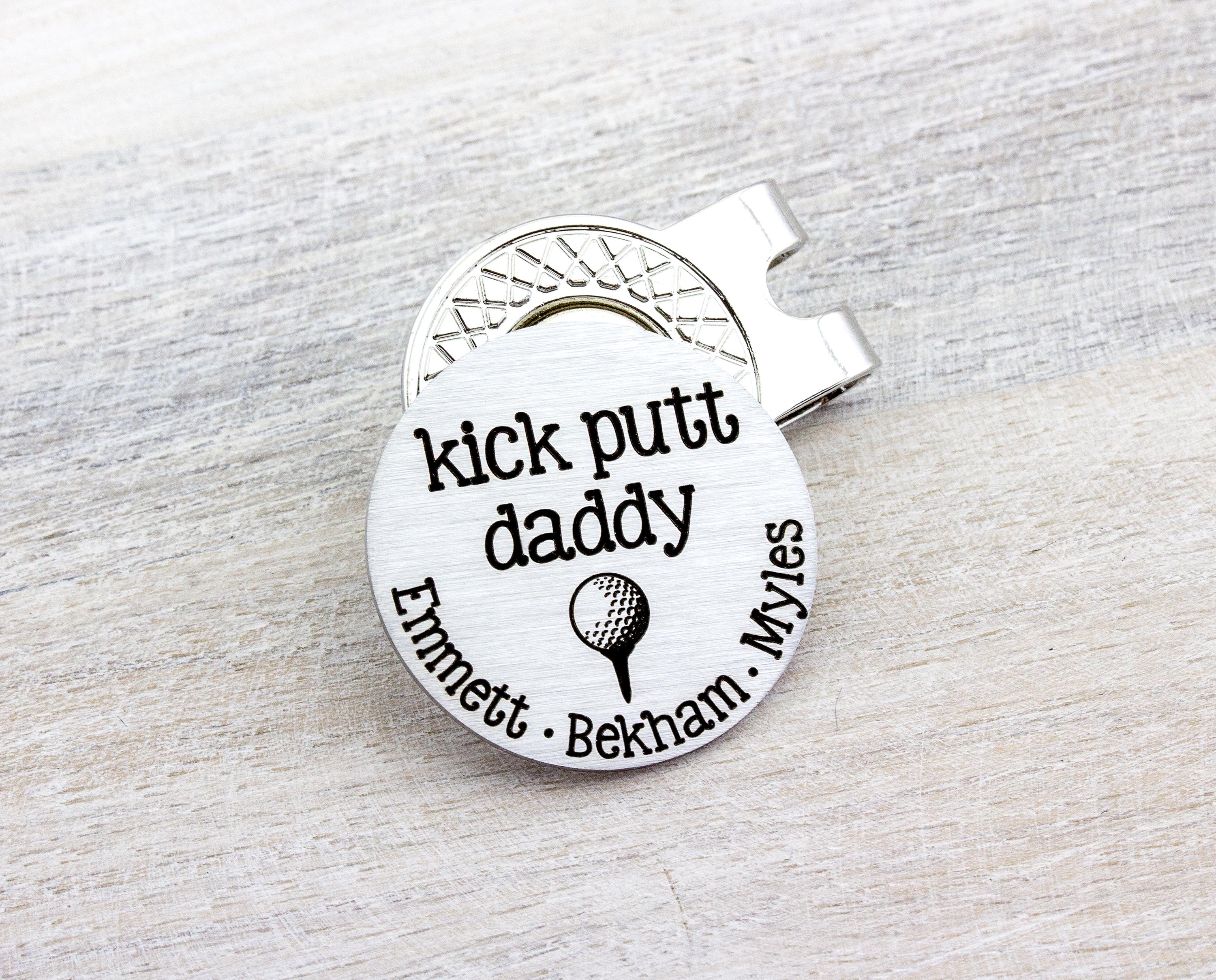 Personalized Golf Ball Marker with Hat Clip, Custom Engraved Gift for Him, Fathers Day Gift for Dad