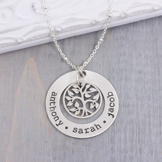 STERLING SILVER Hand Stamped Jewelry Personalized Family