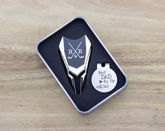 Golf Ball Marker Divot Tool Set Personalized Gifts for Dad, Custom Golf Gifts for Men, Dad Birthday Gift from Daughter