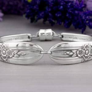 Vintage Silverware Spoon Bracelet: Triumph 1941, Handmade Jewelry