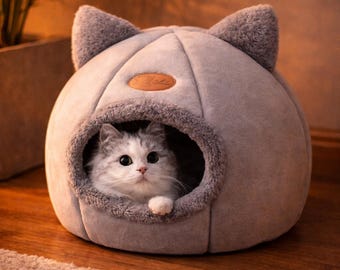Cat Nest, Shark Shaped Cat Bed, Shark Shaped Pet Bed, Warm Cat