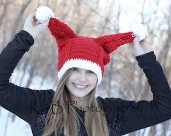 Penny&#39;s Santa Hat - Crochet PDF Pattern, Instant Download