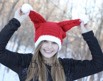 Penny's Santa Hat - Crochet PDF Pattern, Instant Download