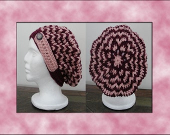 Marie Cabled Slouch Crochet Pattern - INSTANT DOWNLOAD