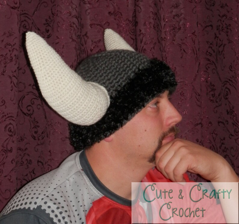 Crochet PDF Pattern Mighty Viking Helmet INSTANT DOWNLOAD image 2