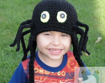 Creepy Carl Spider Beanie with pose able legs - Crochet - Instant Download Pattern