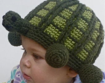 Crafty Tortoise Beanie and Pillow - PDF Crochet Pattern - Instant Download