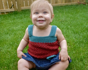 Selina Baby Tank Top - PDF Crochet Pattern - INSTANT DOWNLOAD