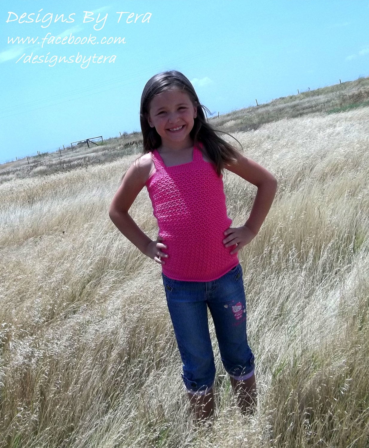 Selina Girls Tank Top - PDF Crochet Pattern - INSTANT DOWNLOAD