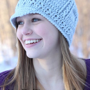 Twisted Cable Beanie/Newsboy - PDF Crochet Pattern -INSTANT DOWNLOAD