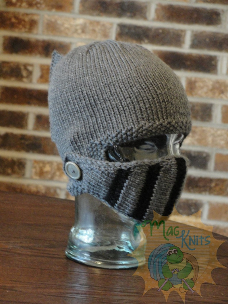 INSTANT Download PDF KNIT Sir Knight Helmet Pattern image 4