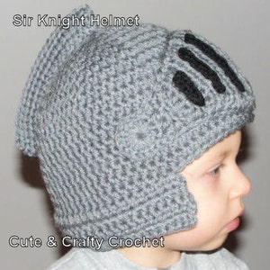 Instant Download PDF - Sir Knight Helmet Crochet Pattern