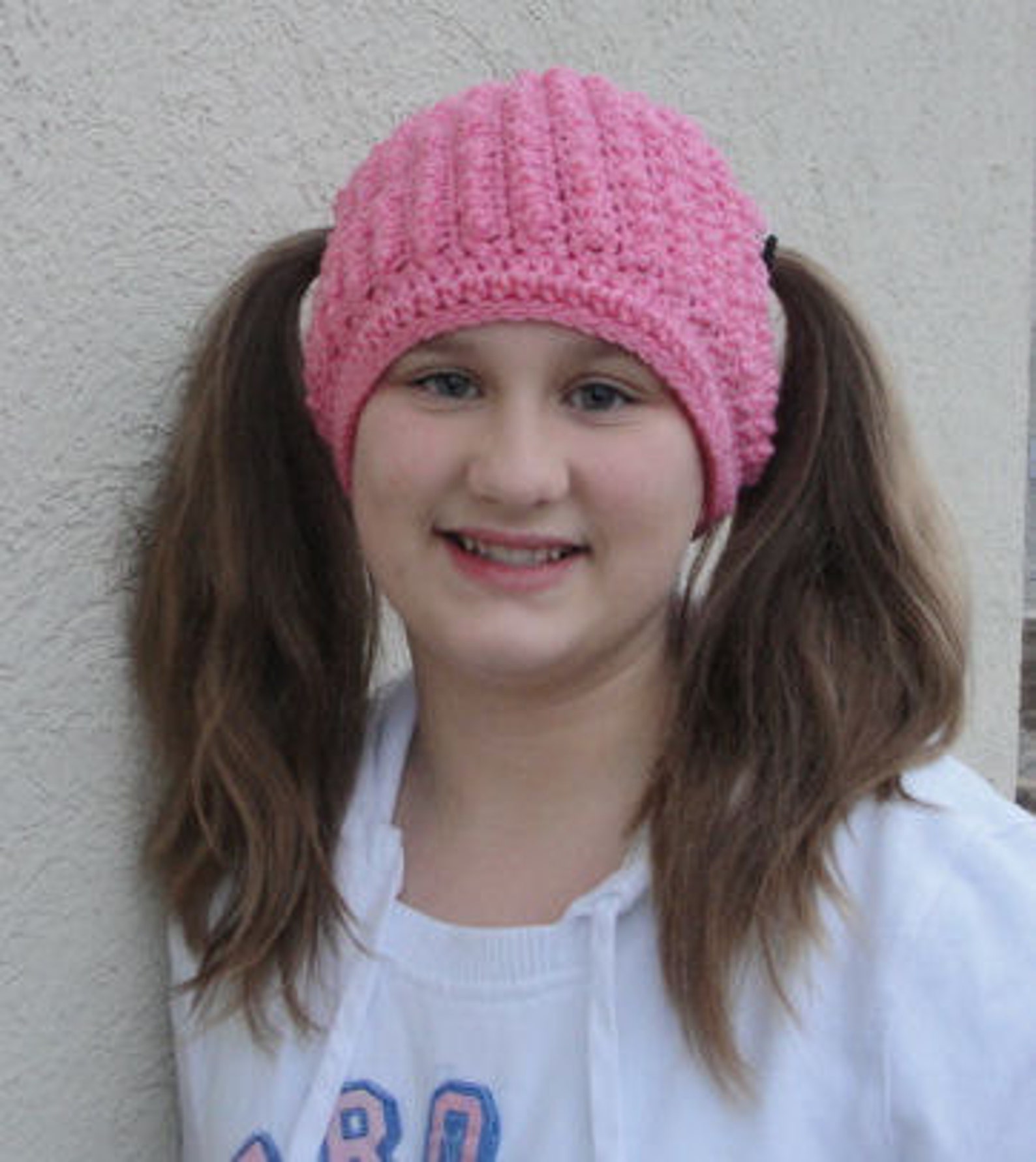 Crochet Pattern natalie Pigtail Beanie INSTANT Etsy