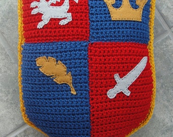 PDF Crochet Pattern - Mack The Knight Pillow Instant Download