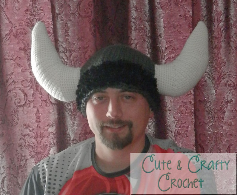 Crochet PDF Pattern Mighty Viking Helmet INSTANT DOWNLOAD image 4