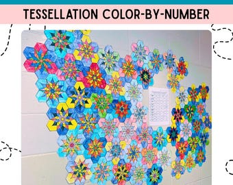 Math About Me Tessellation Printable, 5th Grade Math Art Activity
