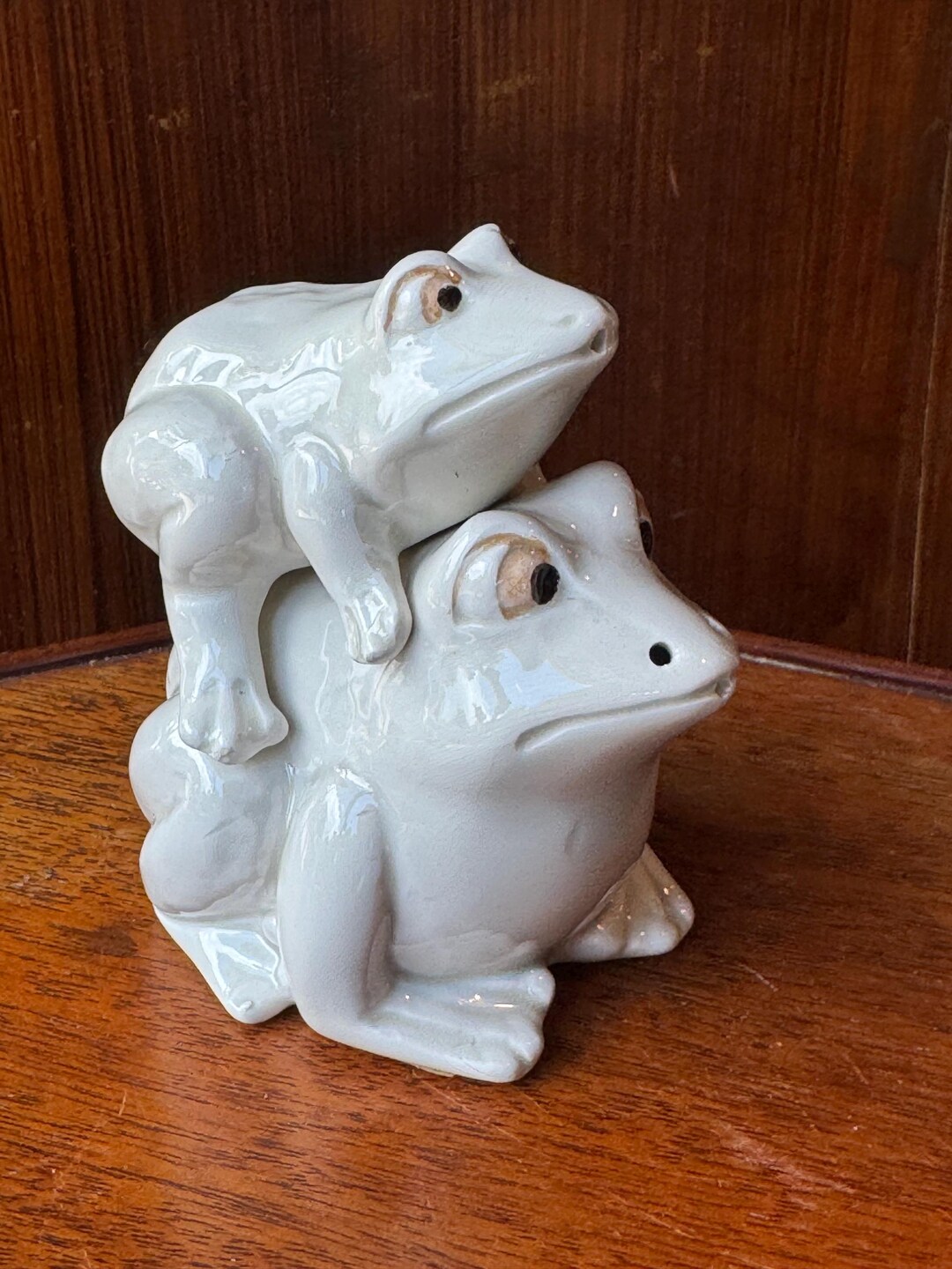 Fitz & Floyd Stacking Frogs White Salt and Pepper Shaker Set - Etsy