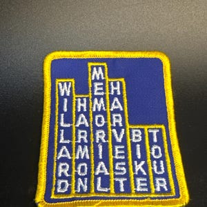 Patch vintage do Willard Harmon Memorial Bike Tour