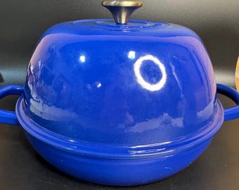 Bright Blue Enameled Cast Iron Dutch Oven (Bread Pot/Sourdough) Nuowa, 10.25”